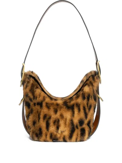 Zadig & Voltaire Leopard-print Shoulder Bag In Brown