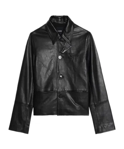 Zadig & Voltaire Lessa Button Jacket In Black