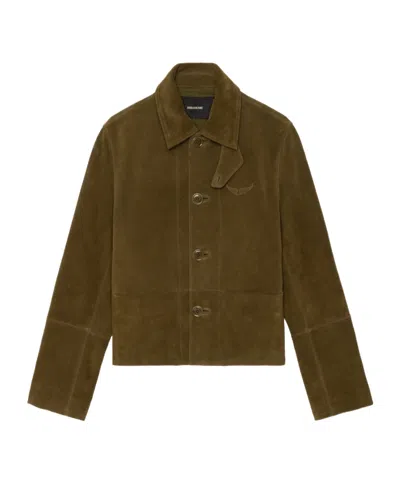 ZADIG & VOLTAIRE LESSA BUTTON SUEDE JACKET