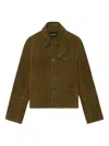 Zadig & Voltaire Lessa Button Suede Jacket In Green