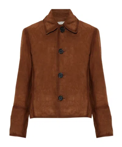 Zadig & Voltaire Lessa Suede Leather Jacket In Brown