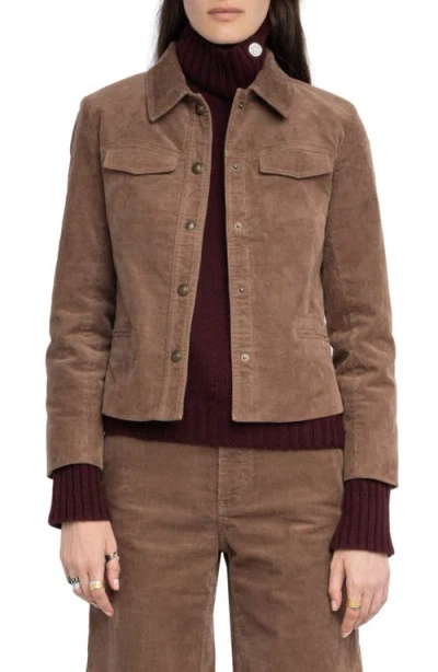 Zadig & Voltaire Liam Corduroy Jacket In Brown