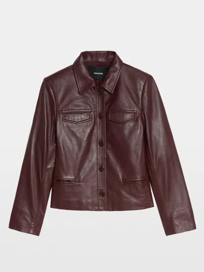 Zadig & Voltaire Liam Leather Jacket In Multi