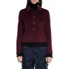 Zadig & Voltaire Liam Wool Blend Jacket In Burgundy