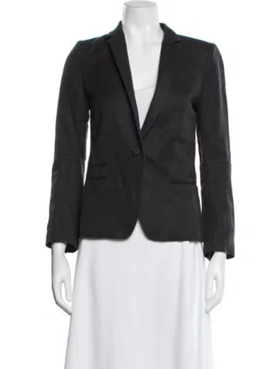 Pre-owned Zadig & Voltaire Linen Blazer In Gray