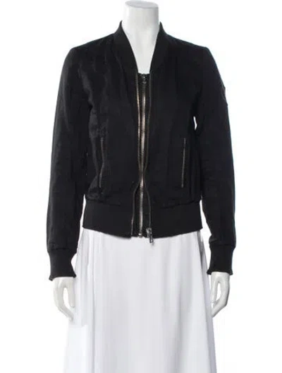 Pre-owned Zadig & Voltaire Linen Bomber Jacket In Gray