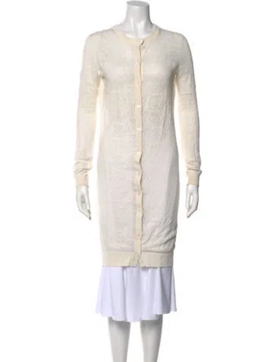 Pre-owned Zadig & Voltaire Linen Crew Neck Sweater In Neutral