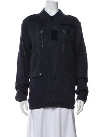 Pre-owned Zadig & Voltaire Linen Denim Jacket In Gray