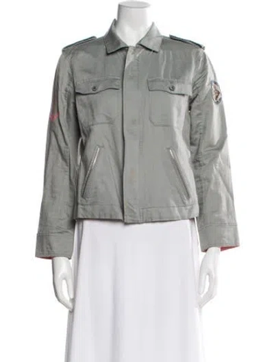 Pre-owned Zadig & Voltaire Linen Evening Jacket In Gray