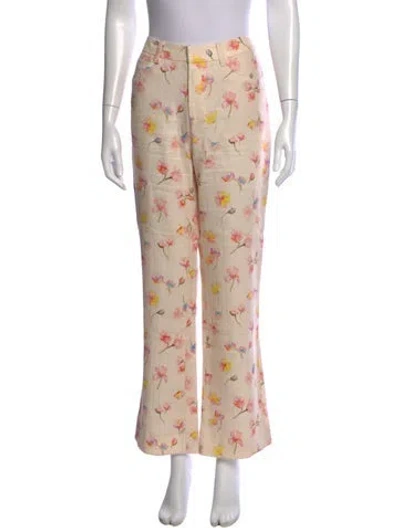 Pre-owned Zadig & Voltaire Linen Flared Pants In Neutrals