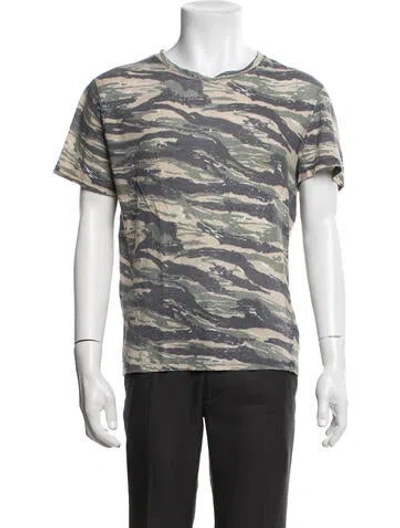 Pre-owned Zadig & Voltaire Linen Graphic Print T-shirt In Black