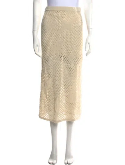 Pre-owned Zadig & Voltaire Linen Long Skirt In Neutrals