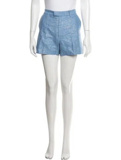 Pre-owned Zadig & Voltaire Linen Mini Shorts In Blue