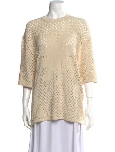Pre-owned Zadig & Voltaire Linen Patterned Sweater In Neutrals