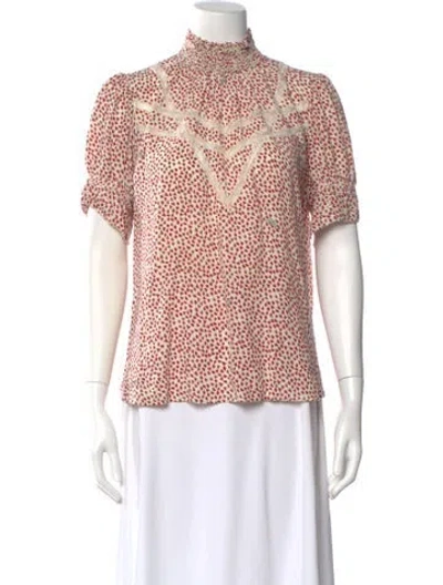 Pre-owned Zadig & Voltaire Linen Printed Blouse In Neutral