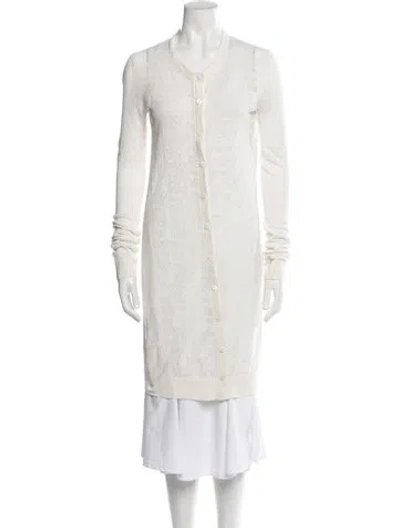 Pre-owned Zadig & Voltaire Linen V-neck Sweater In Neutral