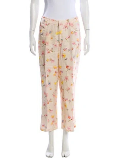 Pre-owned Zadig & Voltaire Linen Wide Leg Pants In Neutral