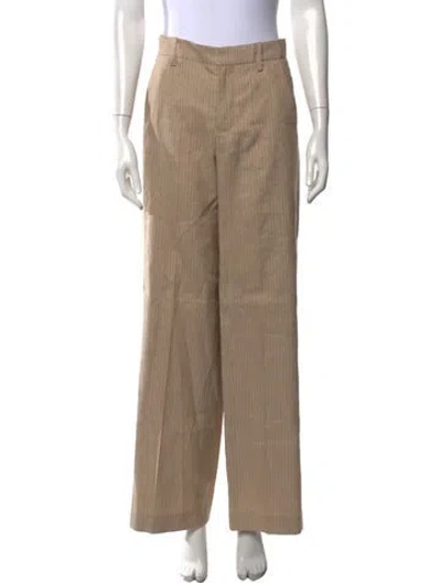 Pre-owned Zadig & Voltaire Linen Wide Leg Pants In Neutrals