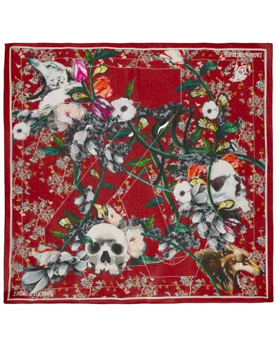 Zadig & Voltaire Lita Vanite Scarf In Multi