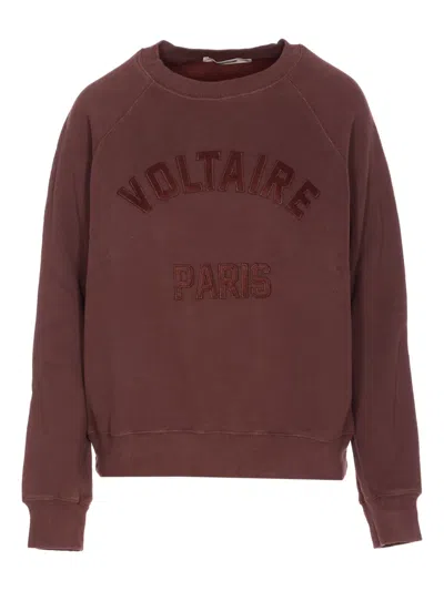 Zadig & Voltaire Logo-appliqué Sweatshirt In Brown