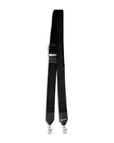 Zadig & Voltaire Logo Bag Strap In Black