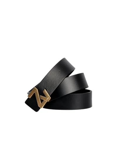 Zadig & Voltaire Logo Belt In Black
