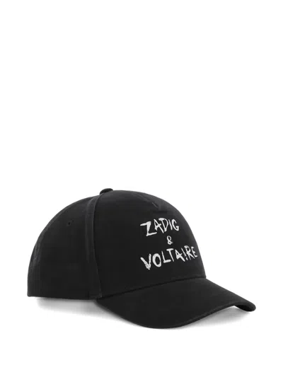 Zadig & Voltaire Kids' Logo-detail Baseball Cap In Black