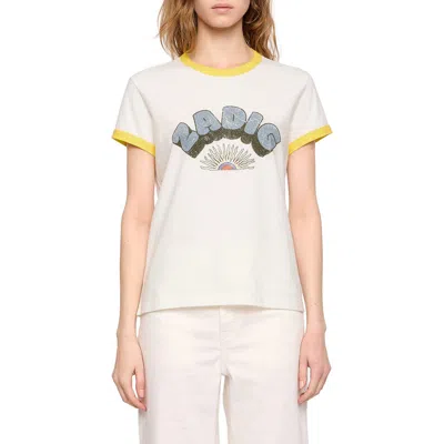Zadig & Voltaire Logo Graphic Ringer Tee In White