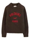 Zadig & Voltaire Pullover Mit Logo-intarsien In Brown