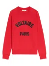 Zadig & Voltaire Womens Branded Round-neck Cotton-blend Sweatshirt Love Xs In Red