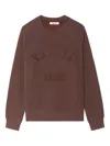 Zadig & Voltaire Womens Burgundy Branded Round-neck Cotton-blend Sweatshirt