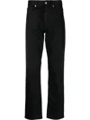 Zadig & Voltaire Logo-patch Straight-leg Jeans In Black