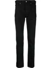 Zadig & Voltaire Logo-patch Straight-leg Jeans In Black