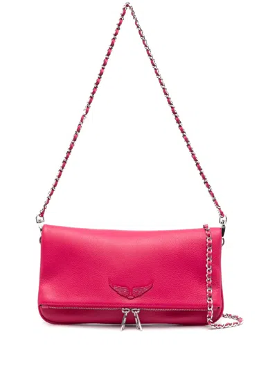 Zadig & Voltaire Rock Grained Bag In Pink