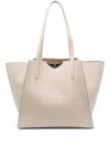 Zadig & Voltaire Logo-plaque Leather Tote Bag In Weiss
