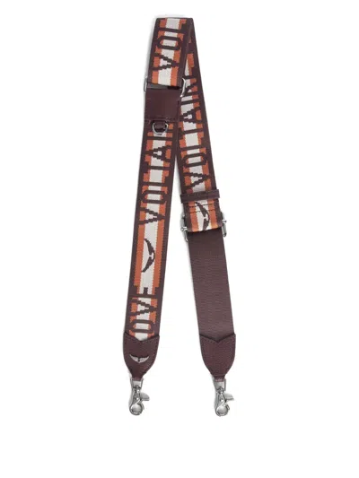 Zadig & Voltaire Logo-print Bag Strap In Brown