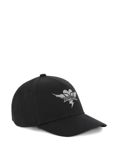 Zadig & Voltaire Kids' Logo-print Baseball Cap In Black