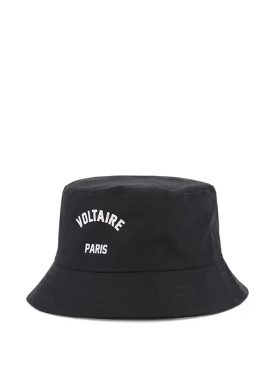 Zadig & Voltaire Kids' Logo-print Bucket Hat In Black