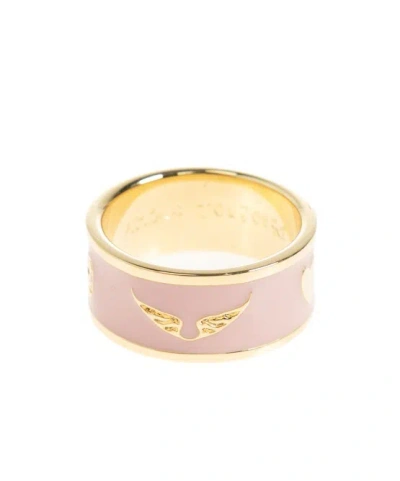 Zadig & Voltaire Logo Ring In Pink