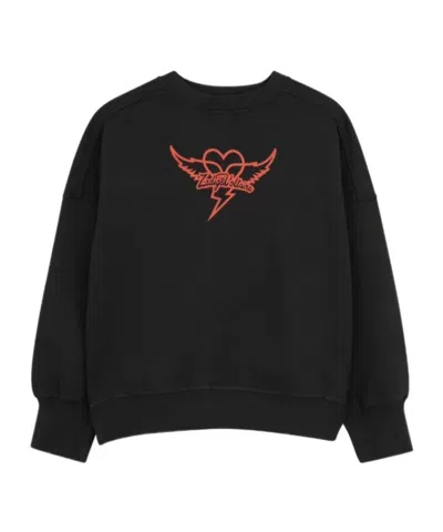 Zadig & Voltaire Kids' Logo-detail Sweatshirt In Black