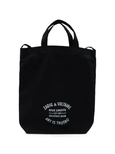 Zadig & Voltaire Logo-print Canvas Tote Bag In Blue