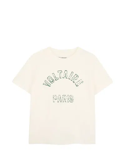 Zadig & Voltaire Kids' Logo-print Cotton T-shirt In Brown