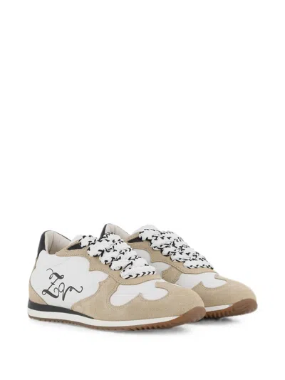 Zadig & Voltaire Kids' Logo-print Panelled Sneakers In Gold
