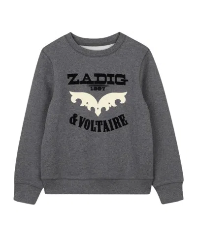 Zadig & Voltaire Kids' Logo-print Sweatshirt In Gold