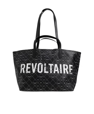 Zadig & Voltaire Logo-print Tote Bag In Black