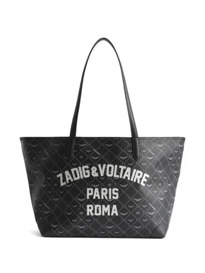 Zadig & Voltaire Logo-print Tote Bag In Black