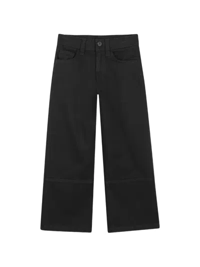 Zadig & Voltaire Kids' Logo-print Wide-leg Trousers In Black