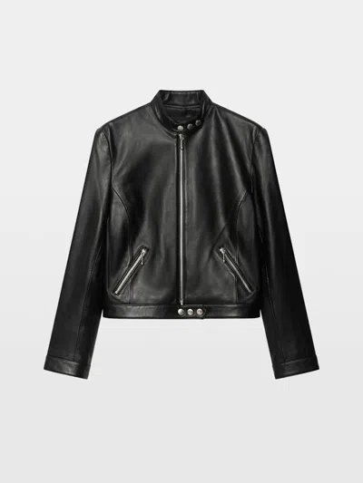 Zadig & Voltaire Loki Leather Jacket In Black
