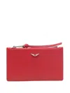 Zadig & Voltaire Long Eternal Leather Coin Purse In 红色
