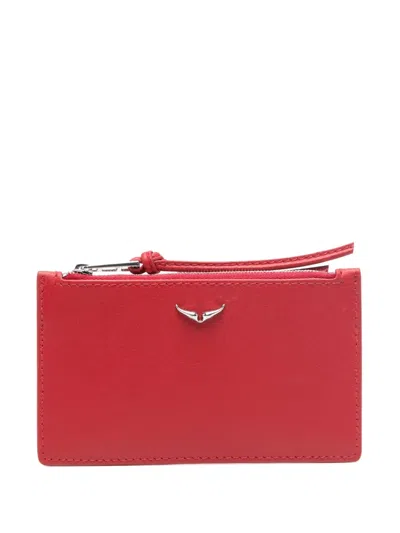 Zadig & Voltaire Long Eternal Leather Coin Purse In 红色